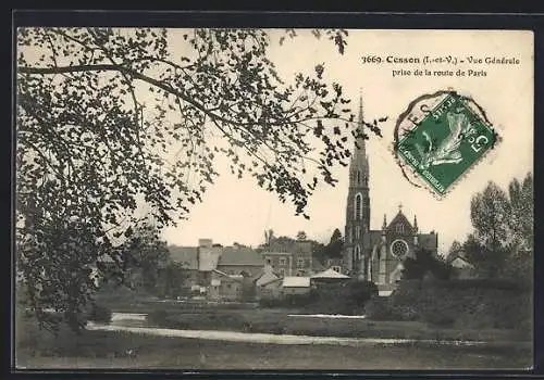 AK Cesson, Vue générale prise de la route de Paris