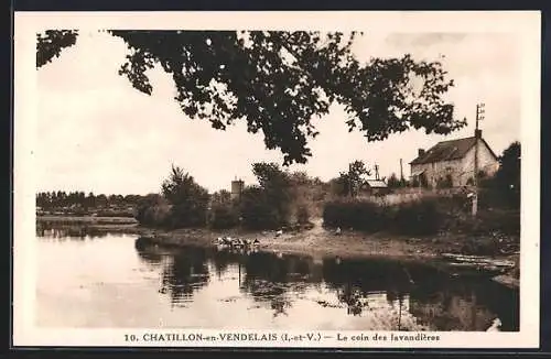 AK Chatillon-en-Vendelais, Le coin des lavandières