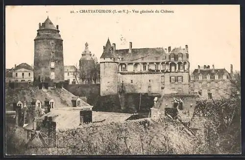 AK Châteaugiron, Vue générale du Château