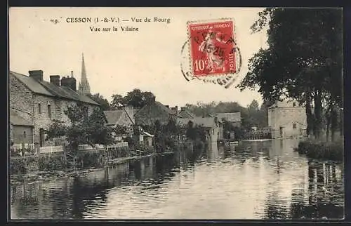 AK Cesson, Vue du Bourg sur la Vilaine