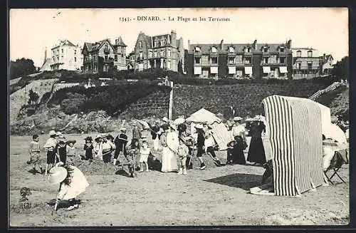 AK Dinard, La Plage et les Terrasses