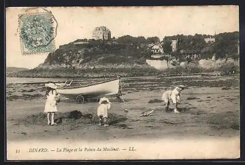 AK Dinard, La Plage et la Pointe du Moulinet