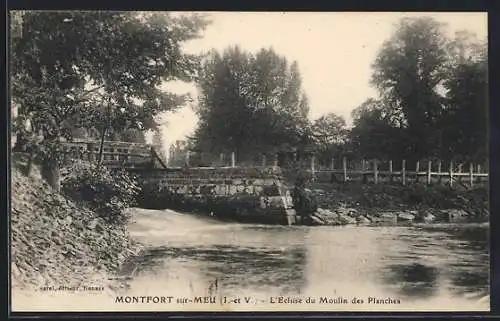 AK Montfort-sur-Meu, L`Écluse du Moulin des Planches