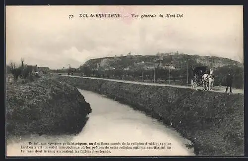 AK Dol-de-Bretagne, Vue générale du Mont-Dol