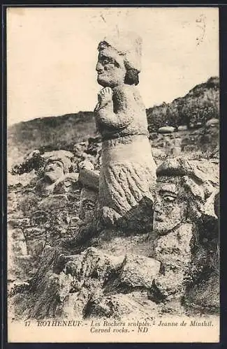 AK Rothéneuf, Les Rochers sculptés Jeanne de Minihl