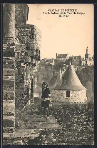 AK Fougères, Sur le balcon de la Tour de Coigny (XIIIe s.)