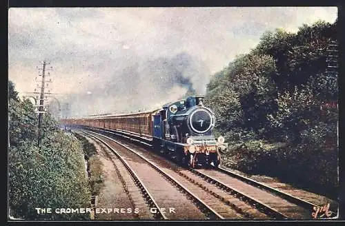 Künstler-AK GER, The Cromer Express in full steam