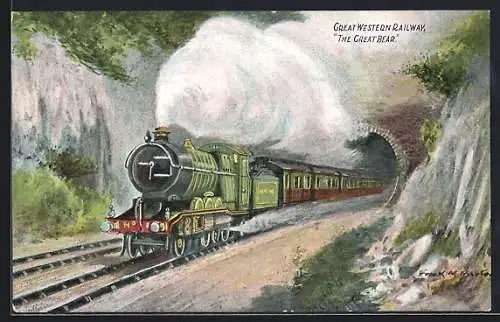 AK Great Western Railway, The Great Bear leaves a tunnel in full steam