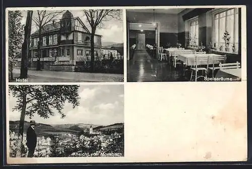 AK Morsbach / Sieg, Hotel Rolandsburg, Bes. Peter Brenner, Ansicht von Morsbach