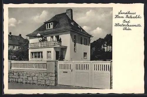 AK Bad Klosterlausnitz /Thür., Hotel-Pension Landhaus Herm. Patzschke, Ernst Agnesstrasse 40