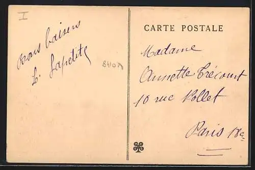 AK Neuvic, La Poste avec une moto en stationnement devant le bâtiment