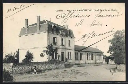 AK Chamboulive, Hôtel de Ville et Écoles