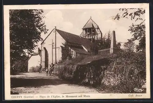 AK Couffy, Place de l`Église, le Monument aux Morts