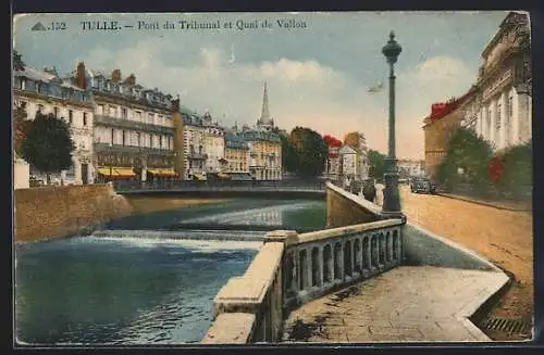 AK Tulle, Pont du Tribunal et Quai de Vallon