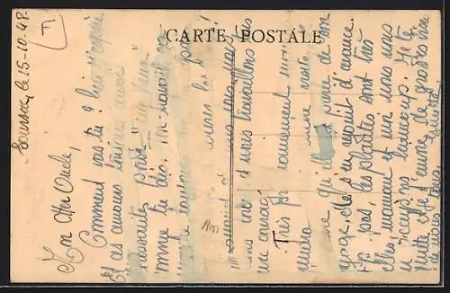 AK Soursac, Rue Grande avec maisons traditionnelles et passants