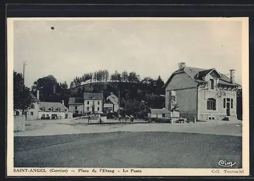 AK Saint-Angel, Place de l`Étang, La Poste