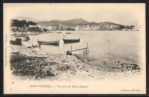 AK Port-Vendres, Vue prise des Bains Tamaris