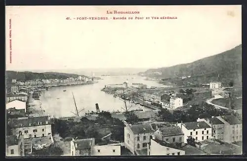 AK Port-Vendres, Entrée du port et vue générale