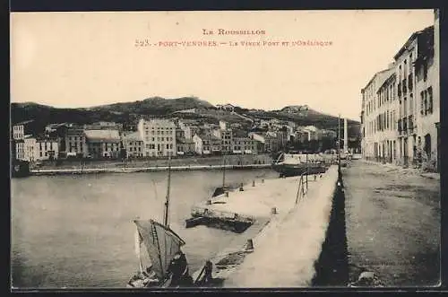 AK Port-Vendres, Le Vieux Port et l`obélisque