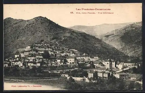 AK Ria, près Prades, Vue générale des Pyrénées-Orientales