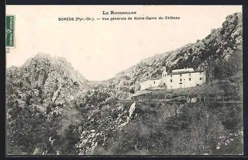 AK Sorède, Vue générale de Notre-Dame du Château