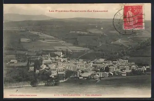 AK Saillagouse, Vue générale du village dans les Pyrénées-Orientales