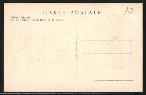 AK Thuir, Rue de l`Église, Notre-Dame de la Victoire