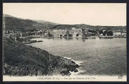 AK Collioure, Vue sur le Château et la Ville