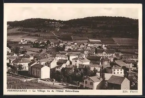 AK Formiguères, Le Village vu de l`Hôtel Notre-Dame