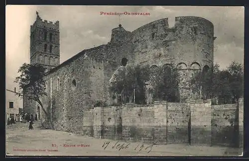 AK Elne, Église d`Elne dans les Pyrénées-Orientales