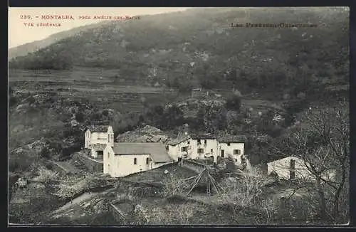 AK Montalba, Vue générale des Pyrénées-Orientales