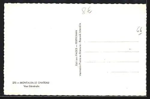 AK Montalba-le-Château, Vue générale du village et des vignobles environnants