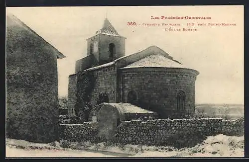 AK Hix, L`église romane près de Bourg-Madame