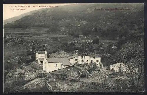 AK Montalba, Vue générale des Pyrénées-Orientales