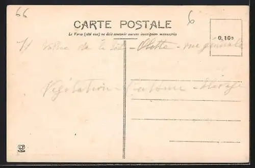AK Olette, Vallée de la Têt, Vue générale des Pyrénées-Orientales