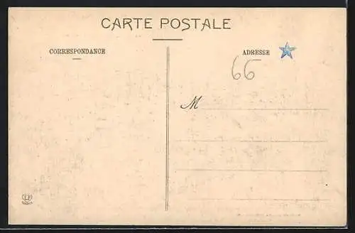 AK Porta, Vue générale de la vallée et route de Bourg-Madame