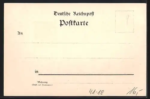 Lithographie Rheindampfer Hansa passiert Burg Rheinfels