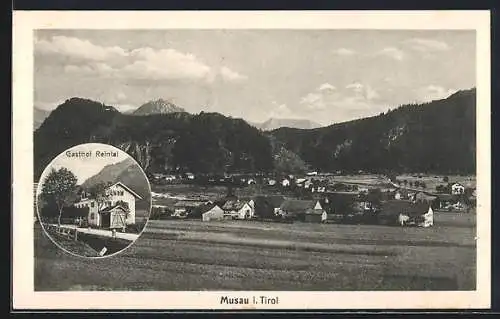 AK Musau i. Tirol, Ortsansicht und Gasthof Reintal