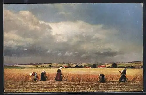 Künstler-AK Photochromie Nr. 4162: Arbeiterinnen auf dem Feld