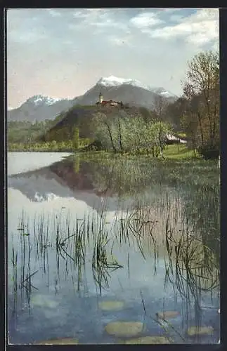 Künstler-AK Photochromie Nr. 1608: Berglandschaft mit See