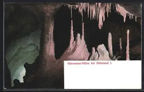 AK Rübeland, Innenansicht der Hermanns-Höhle