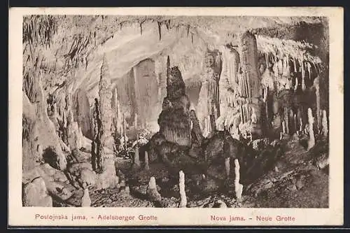 AK Postojna, Postojnska jama, Adelsberger Grotte, Nova jama, Neue Grotte, Höhle, Innenansicht