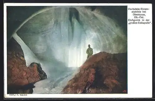 AK Dachstein-Rieseneishöhle, Eisfiguren in der grossen Eiskapelle