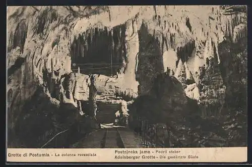 AK Adelsberger Grotte, Die gestürtzte Säule