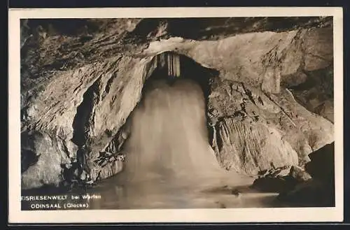 AK Eisriesenwelt bei Werfen, Odinsaal, Glocke