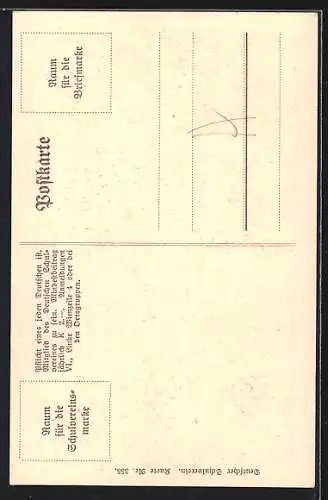 AK Deutscher Schulverein NR 355: Wien, Amorettenrelief am Hause Annagasse 14