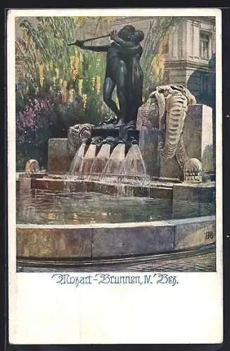 AK Deutscher Schulverein Nr.783: Wien, Mozart-Brunnen