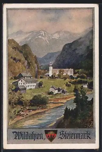 AK Deutscher Schulverein Nr. 553: Wildalpen / Steiermark, Ortspartie