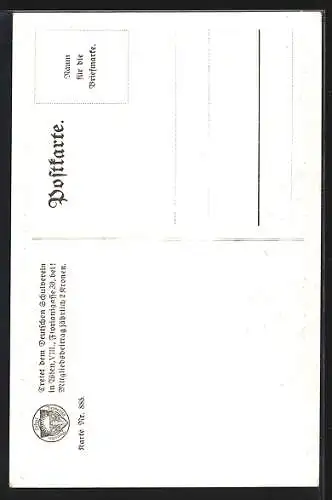 AK Deutscher Schulverein Nr. 885: Fenstergärtlein von Otto Pfeiffer
