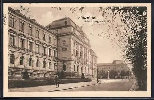 AK Würzburg, Blick auf das Universitätsgebäude